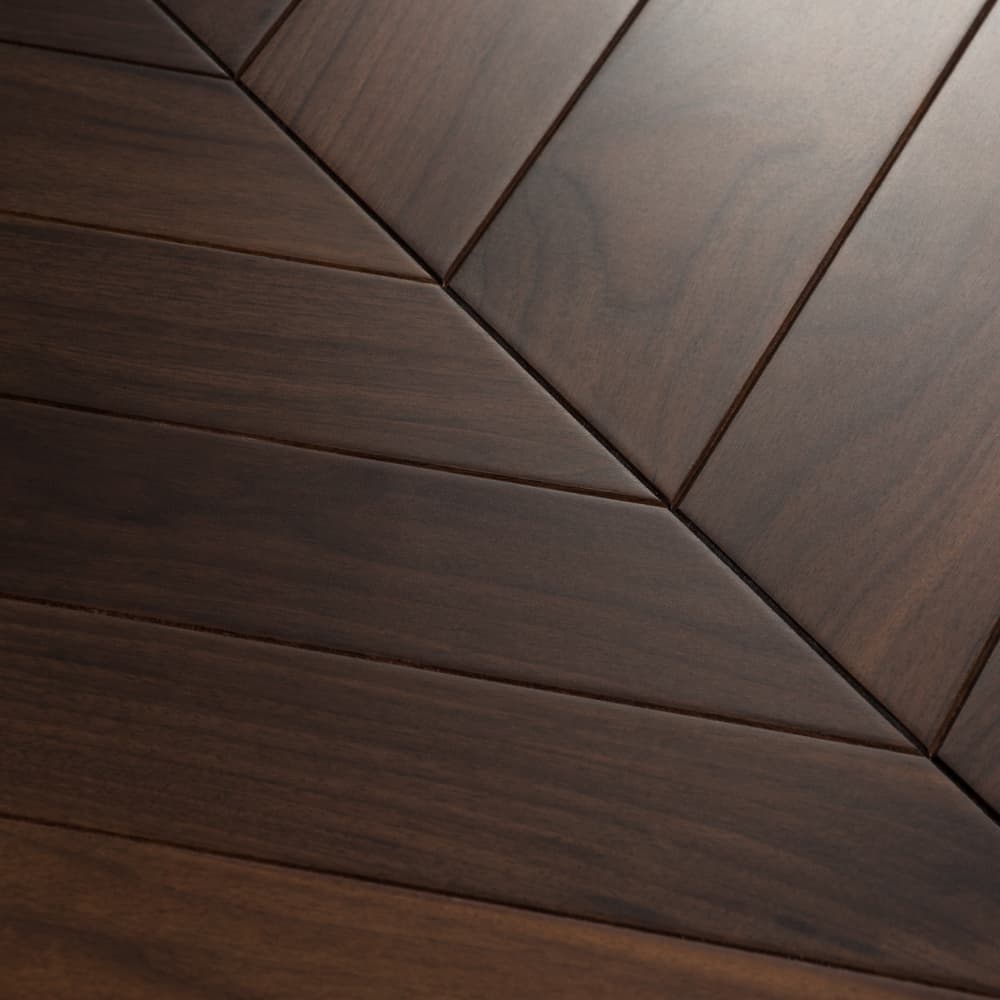 Паркет Елка Французская Lab Arte Chevron 487/397х90х14 /45° Орех Американский Селект лак