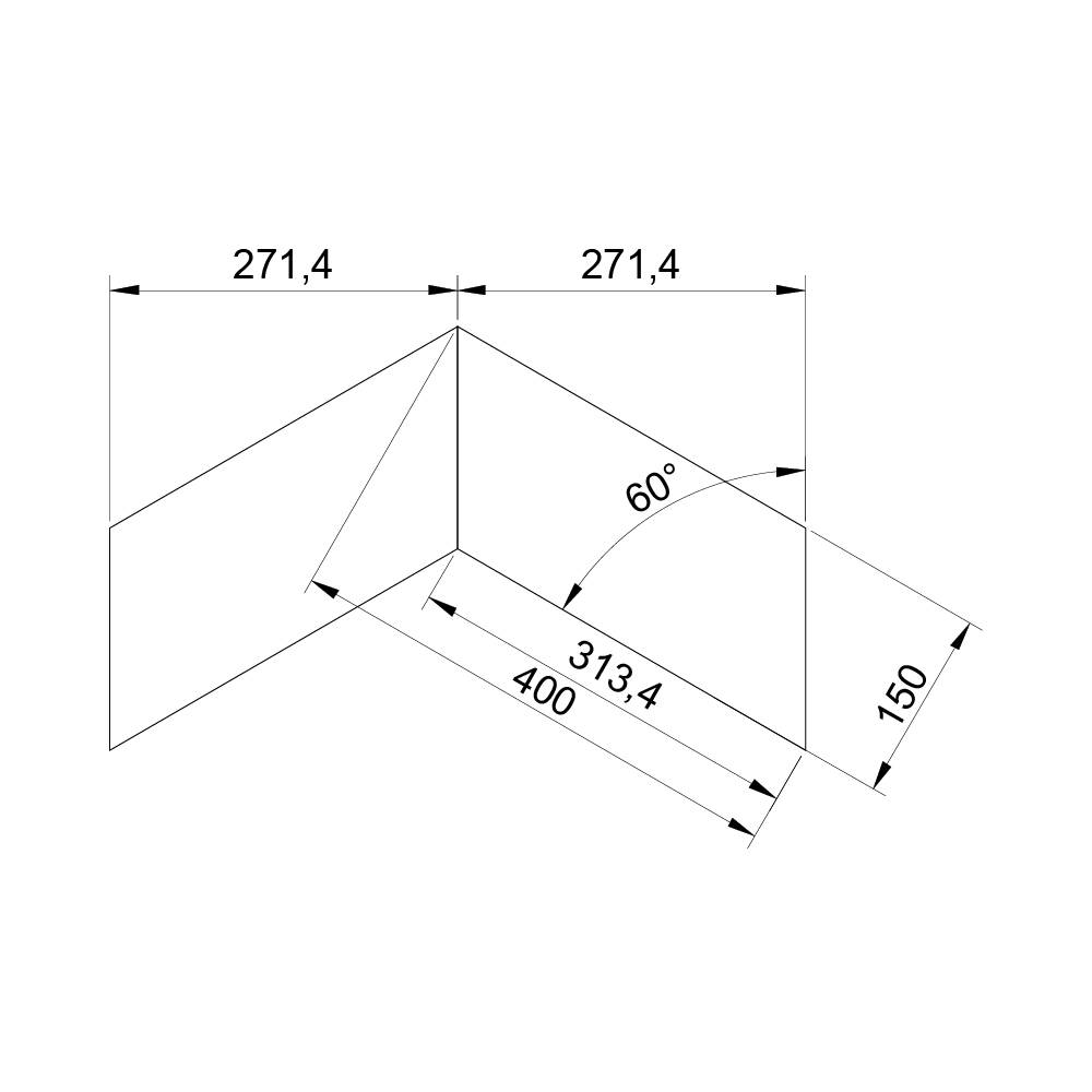 Паркет Елка Французская Lab Arte Chevron Дуб Рустик лак без браша 400/313х150х14/3/60°