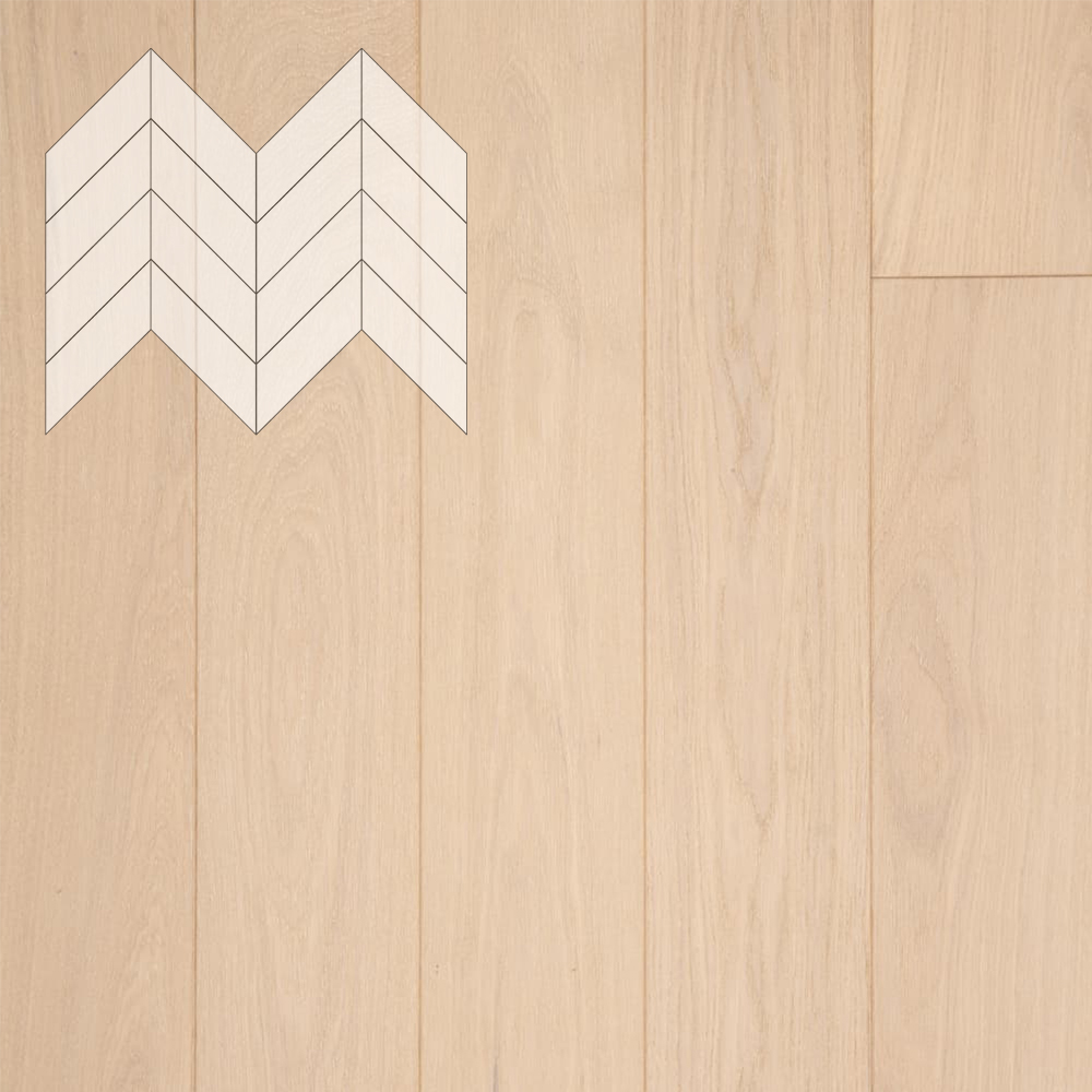 Паркет Елка Французская Lab Arte Chevron Дуб Селект Лана лак 600/450х150х14/3/45°