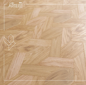 Инженерная доска Lab Arte Pattern 6/4 Дуб Натур лак 125/70*14/3мм в интерьере