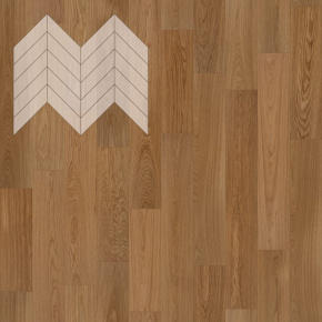 Паркет Елка Французская Lab Arte Chevron Дуб Рустик Гридж лак 600/475х125х14/3/45° в интерьере