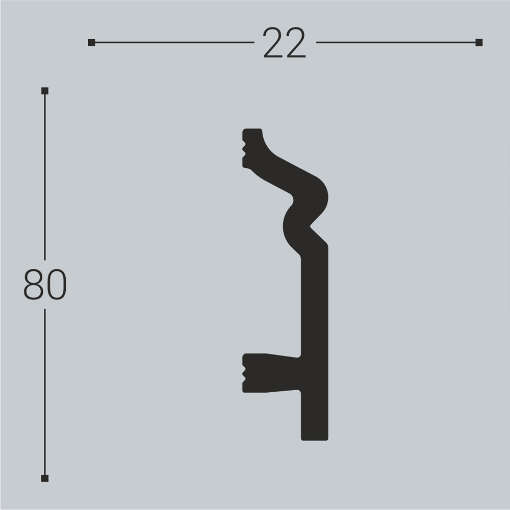 Плинтус напольный Bello Deco XPS П2 80х22х2000