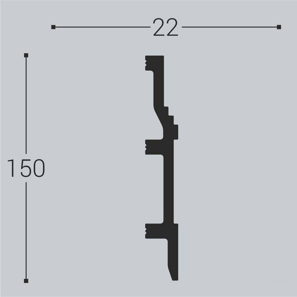 Плинтус напольный Bello Deco XPS П8 150х22х2000
